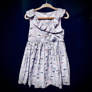 Janie and Jack Pleated White Purple Sundress. Perfect Easter Dress!